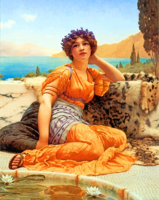 With Violets Wreathed And Robe Of Saffron Hue Paint By Number.png