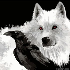 Wolf And Raven Paint By Numbers.png