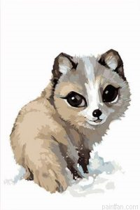 Wolf In Snow Paint By Numbers.png