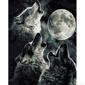 Wolves Howling At The Moon Paint By Numbers.png