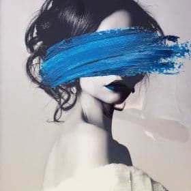 Woman And Blue Brush Paint By Numbers.png