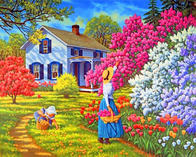 Woman And Daughter Paint By Number.png