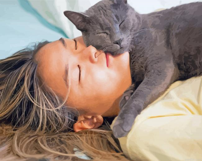 Woman And Her Kitten Paint By Numbers.png