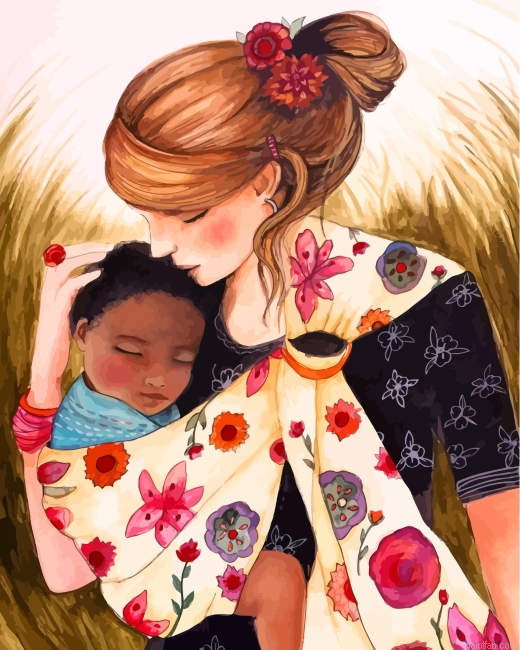 Woman And Son Paint By Number.png