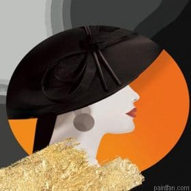 Woman Black Hat Paint By Numbers.png