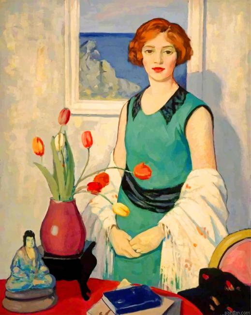 Woman By George Telfer Bear Paint By Number.png