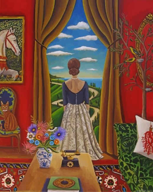 Woman Contemplating The Nature Paint By Numbers.png