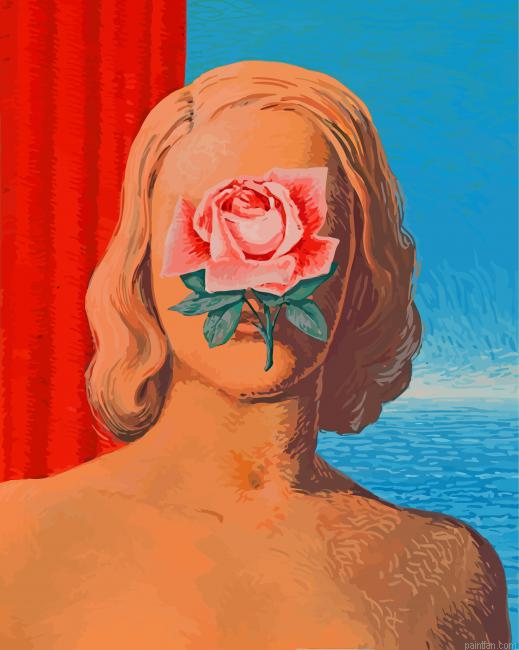 Woman Face Covered By A Rose Paint By Number.png