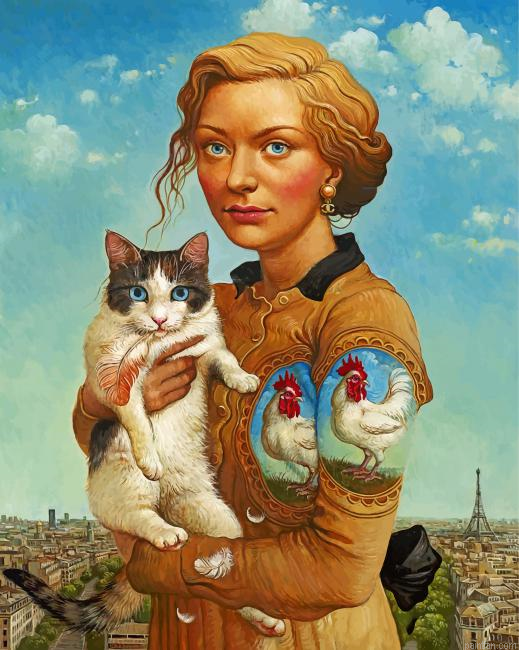 Woman Holding Her Cat Paint By Number.png