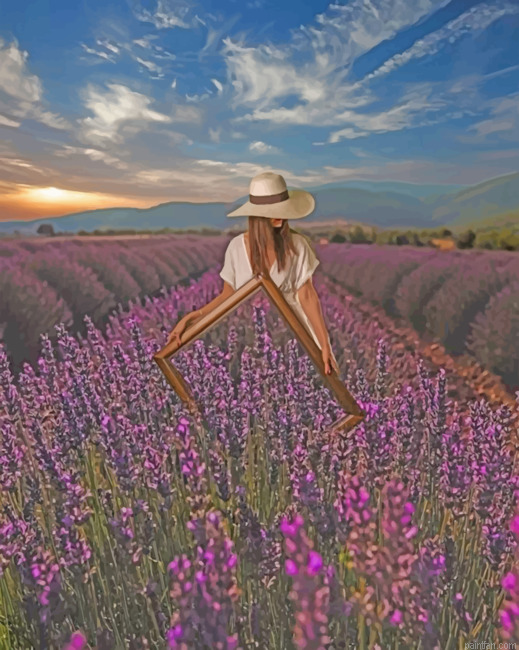 Woman In A Field Paint By Numbers.png