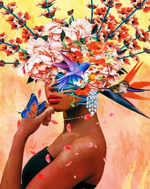 Woman In Bloom Paint By Number.png
