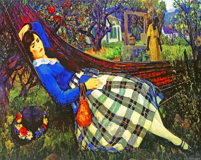 Woman In Hammock Leon Kroll Paint By Number.png