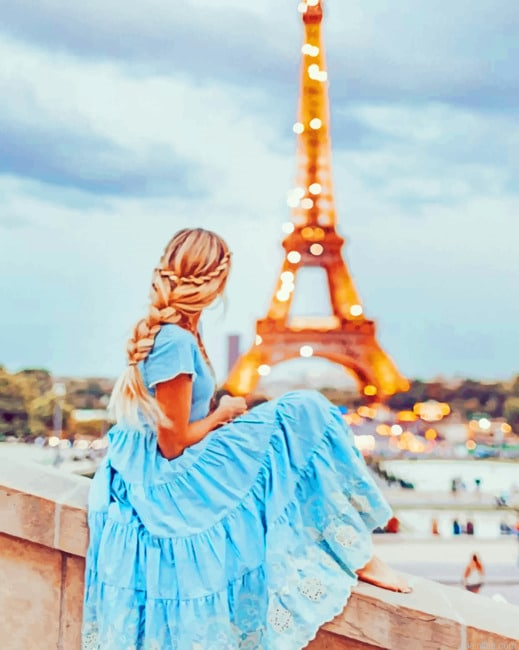 Woman In Paris Travel Paint By Numbers.png
