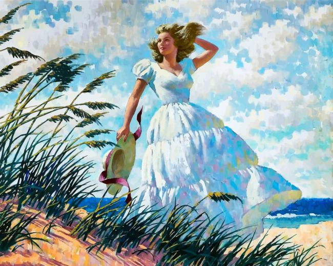 Woman In White Dress Paint By Number.png