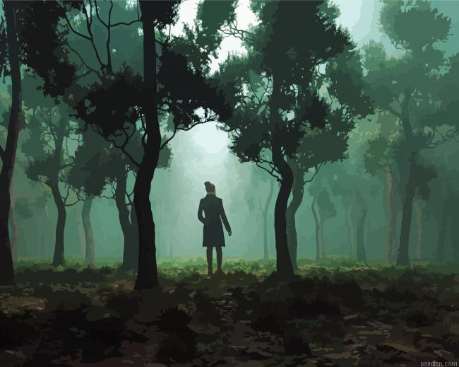 Woman In Woods Paint By Numbers.png
