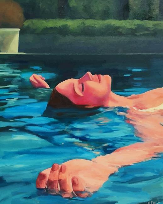 Woman Laying In The Water New Paint By Numbers.png