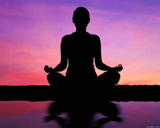 Woman Meditating Silhouette Paint By Number.png