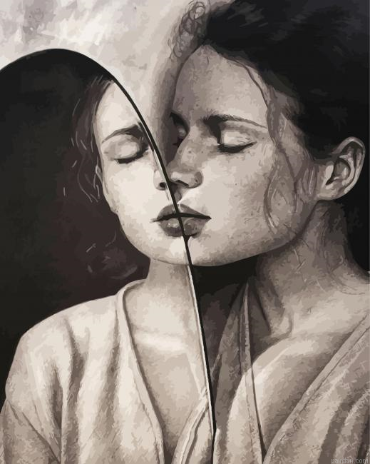 Woman Mirror Art Paint By Numbers.png