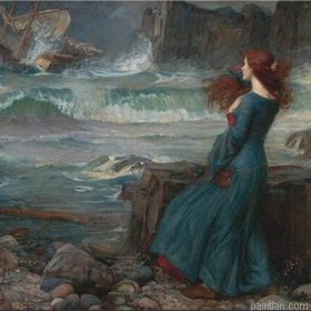 Woman Next To The Wave Paint By Numbers.png