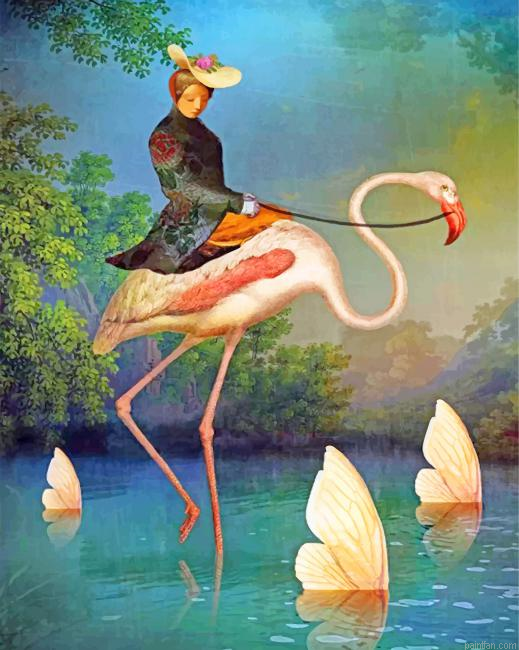 Woman On Flamingo Paint By Number.png