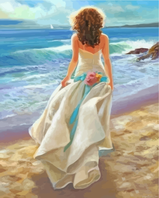 Woman On The Beach Paint By Number.png