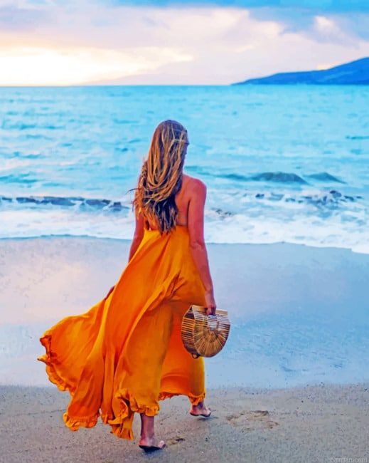 Woman Over Beach New Paint By Numbers.png