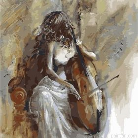 Woman Playing Cello Paint By Numbers.png