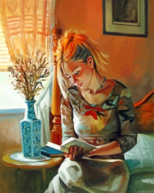 Woman Reading A Book Paint By Number.png
