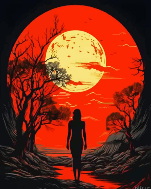 Woman Scenery Paint By Numbers.png