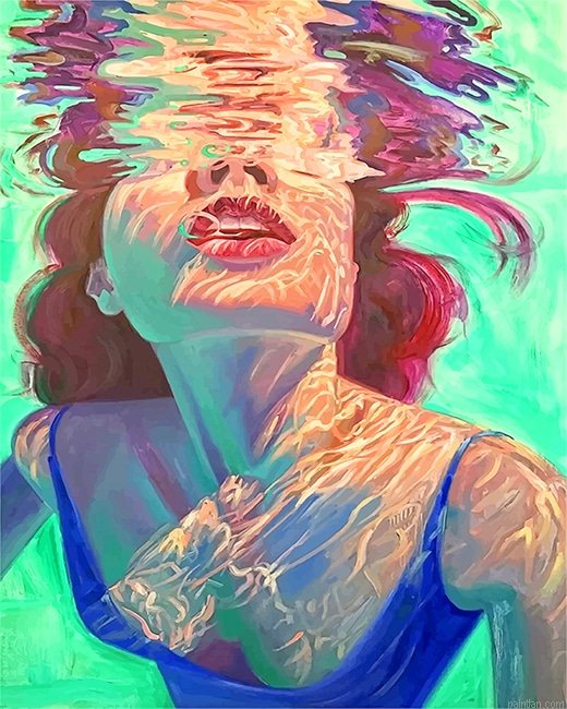 Woman Swimming In The Pool New Paint By Numbers.png