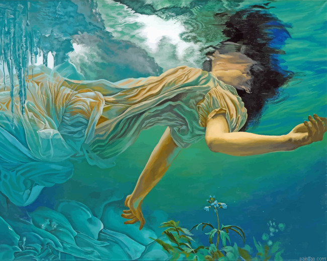 Woman Undersea Art Paint By Numbers.png