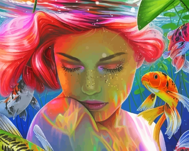 Woman Underwater Paint By Number.png