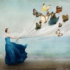 Woman With Butterflies Paint By Numbers.png