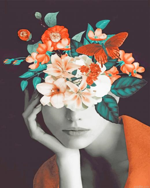 Woman With Flowers Art New Paint By Numbers.png
