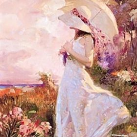 Woman With Summer Parasol Paint By Numbers.png