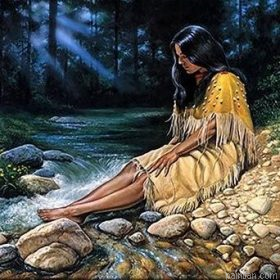 Woman By River Paint By Numbers.png