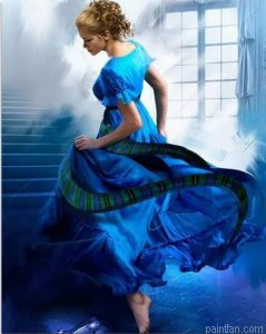 Woman In Blue Paint By Numbers.png