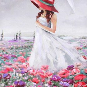 Woman In Garden Roses Paint By Numbers.png