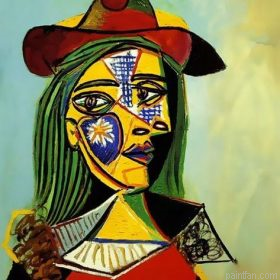 Woman In Hat And Fur Collar Paint By Numbers.png