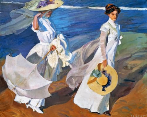 Women Walking On The Beach Paint By Number.png