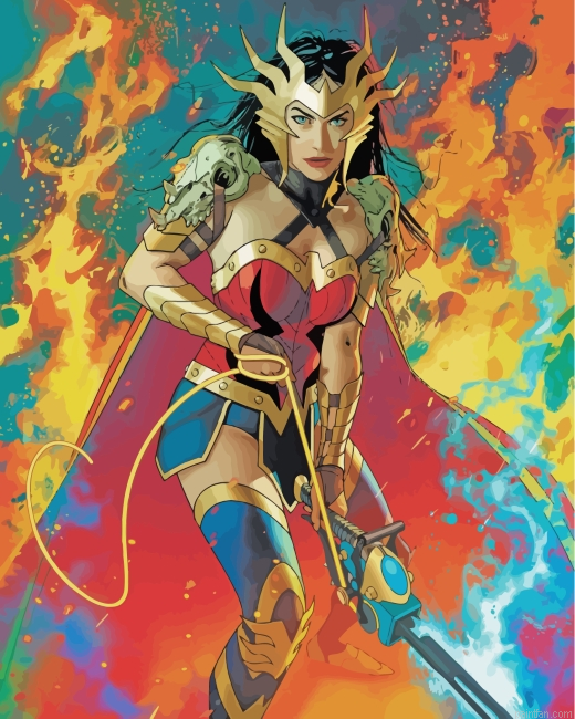 Wonder Woman Dark Nights Death Metal Paint By Number.png
