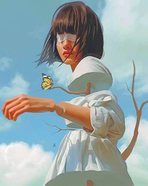 Wood Woman Butterfly New Paint By Numbers.png