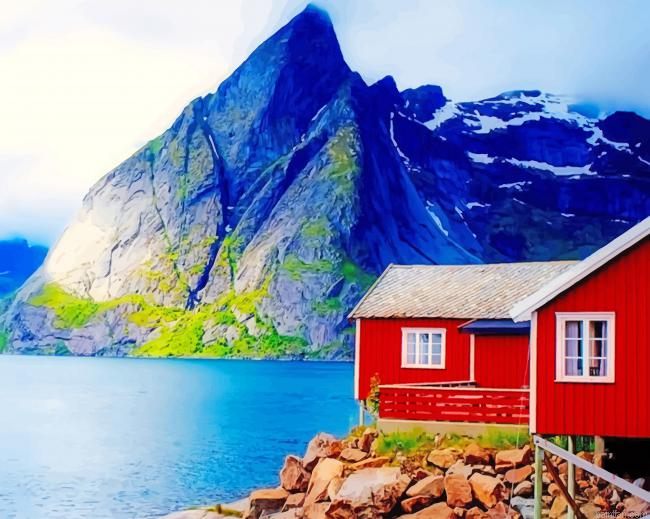 Wooden Barn In Norway New Paint By Numbers.png