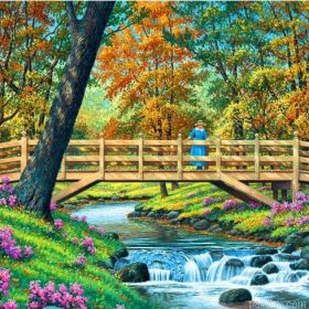 Wooden Bridge Forest Paint By Numbers.png