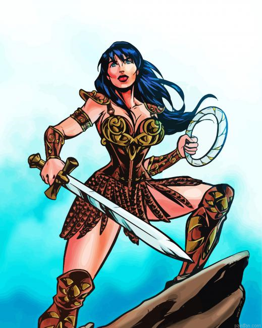 Xena Warrior Princess Paint By Numbers.png