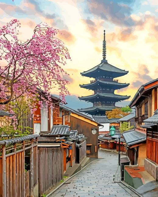 Yasaka Pagoda Temple Paint By Number.png