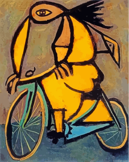 Yellow Bike Oscar Dominguez Paint By Numbers.png