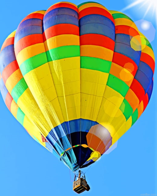 Yellow Blue Hot Air Balloon Colorful Paint By Numbers.png