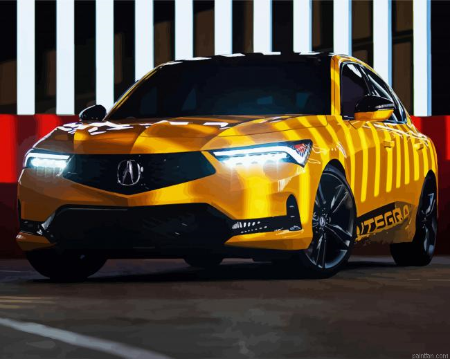 Yellow Honda Integra Paint By Numbers.png