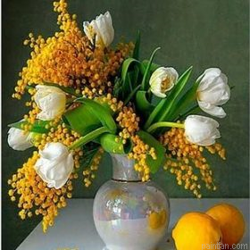 Yellow Lemon Flowers Paint By Numbers.png
